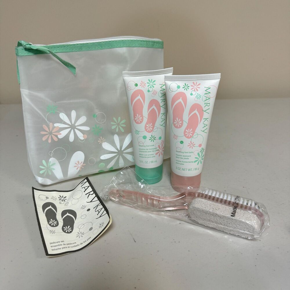 NWT Mary Kay Pedicure Foot Spa Set Relaxing Soak Soothing Balm Self Care Gift